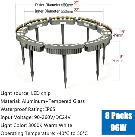 Low Voltage Landscape Uplights, Outdoor Waterproof Tree Ring Lights - Image 2