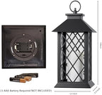 JOIONE Black Decorative Candle Lanterns, 2 Packs 14" Waterproof Porch Decor - Image 4