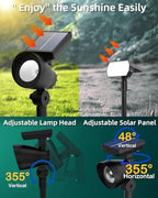 Solar Lights Outdoor, Solar Spot Lights Outdoor, 6 Pack IP44 Waterproof Solar Spotlights, Auto On/Off Solar Powered Garden Lights for Yard Pathway Driveway (Warm White) Bright Pathway - Image 4