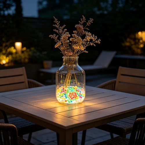 Outdoor Luminous Stones, Glow in the Dark Garden River Pebbles Rocks for Walkways, Stepping Stone Paths, Driveway, Fish Tank, Aquarium, Natural Look Decor(100-600pcs) (400, Mix) - Image 3