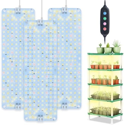 3Pack Flat Panel Grow Lights for Indoor Plants, Seed Starting by OrchbloomGrowLight