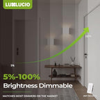 Indoor Outdoor Up and Down Wall Sconce, 5%-100% Dimmable 18W, 5 Color Temperature Selectable (2700K-5000K), Modern Lighting for Living Room/Porch, CRI90+, 120V-277V, ETL FCC Certified - Image 3