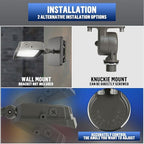 LAMPHOME LED Flood Lights Outdoor 15/20/35W and 3000/4000/5000K Adjustable 3900Lm,Dusk-to-Dawn Sensor o Dawn Flood Light for Yard, Garage, Garden,UL Listed, Includes Knuckle Mount UL Listed - Image 5