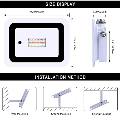 MIWAT 20W 2Pack LED Flood Light, Plug in RGB LED Color Changer Lamp with Remote, IP68 Waterproof Outdoor Floodlights for Wedding, Garden, Playground, Party - Image 6