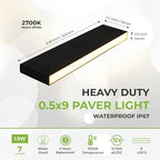 LUMENGY Slim Paver Light 0.5x9 Inch (0.55x8.85), for Driveway, Pathway, Walkway and Paver Borders, 2700K Glare-Free Linear Lighting, IP67 Waterproof, 12V, Drive-Over Rated, 12-Pack - Image 2