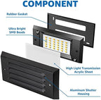 SUNVIE 8-Pack Low Voltage Step Lights 5W 6in Outdoor Black Cast-Aluminum - Image 3