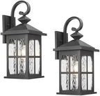 Darkaway Large Outdoor Light Fixtures Wall Mount, 21inch Outside Wall Lights Exterior Lighting Fixture with Water Ripple Glass Outdoor Sconce for House Porch Hallway Garage, 2Pack by Darkaway