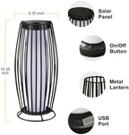 Solar Outdoor Floor Lamp, Flickering Flame Solar Outdoor Light,Solar Lanterns Outdoor Waterproof, Auto On/Off Solar Lantern for Porch, Garden, Patio, Lawn, Deck, Decorating - Image 6