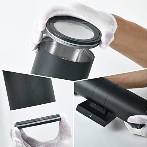 DAKAFUL Outdoor Wall Lights 4Pack, Integrated LED Cylinder Up Down Lights, 12W 2700K Aluminum Exterior Wall Light, Outdoor Light Fixture for Porch Patio Door.(Matte Black) - Image 7