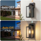 BesLowe Upgraded Dusk to Dawn Outdoor Wall Lights, Bronze, 2-Pack - Image 3