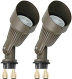 Lumina Lighting® 4W Landscape lighting 12V Landscape Lights Low Voltage Landscape Spotlights Warm White Waterproof Outdoor Replaceable LED Bulb for Garden, Lawn, Porch, Patio and Yard (Bronze, 2-Pack) by LuminaLighting%C2%AE