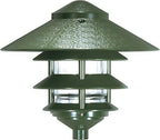 Nuvo SF76/636, Outdoor Pathway Light, Three-Louver Hood, Green, 120V by Nuvo