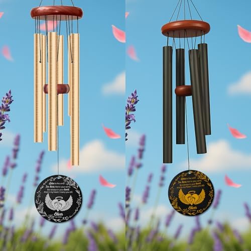 Personalized Baby Memorial Wind Chime – “Listen to The Wind, I’m There” Custom Name & Years – Infant Loss Sympathy Gift – Angel Wings Remembrance Windchime for Parents, Garden or Indoor Tribute - Image 5