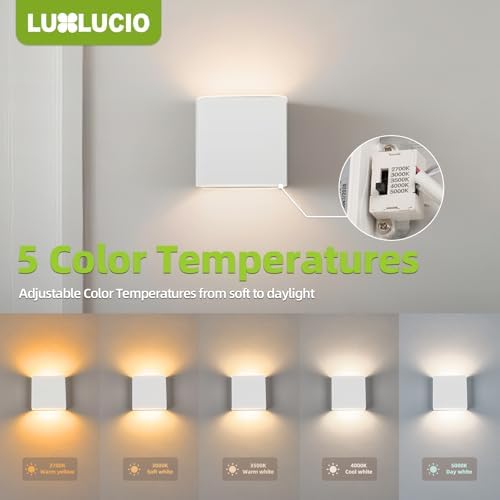 Indoor Outdoor Up and Down Wall Sconce, 5%-100% Dimmable 18W, 5 Color Temperature Selectable (2700K-5000K), Modern Lighting for Living Room/Porch, CRI90+, 120V-277V, ETL FCC Certified - Image 2
