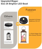 Fussion Solar Lanterns Outdoor Waterproof Garden Decor Birthday Gifts for Women Mom Grandma Sister, Hanging LED Plastic Solar Lights Outside Gardening Decorations for Yard Patio - Hummingbird - 2 Pack - Image 6
