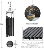 Personalized Memorial Wind Chimes, Fishing in Heaven, Sympathy Wind Chime 36inch, in Loving Memory for Loss of Loved Grandpa/Dad Loves Fishing, Memorial Gifts - Image 7