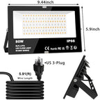 LED Flood Light Outdoor 800W Equivalent 8000LM Smart RGB Landscape Lighting - Image 6