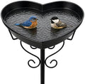 35In Metal Heart-Shaped Bird Bath, Vintage 12.1"D 2.17" Deep Romance Bowl by Fashionoda