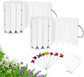 Wood Garden Edging, 12" H x 13.2 Ft L, 2 Pack, White Garden Fence by YPshuye