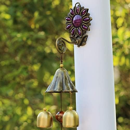 Wind Chimes Indoor Outdoor Copper Bird Nest Wind Chimes Antique House Decoration Wind Chimes Luxurious Retro Wall Hanging Decoration Hanging Ornament(B) - Image 2