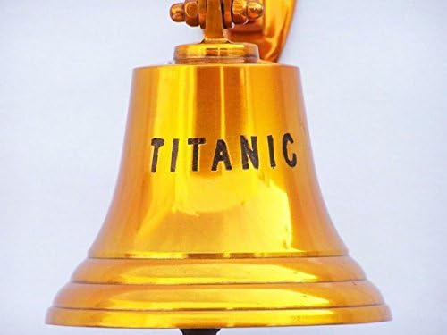 Hampton Nautical BL-2019-7BR-T Brass Plated Titanic Ship's Bell 9" - Nautical Decor - Nautical Home Decoration - Image 5