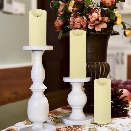 24 Pack Flameless LED Pillar Candles with Remote - Battery Operated Ivory Candles, Waterproof, 3 Sizes for Wedding Centerpieces, Christmas Decor, Home Party, Tabletop Lighting - Image 6