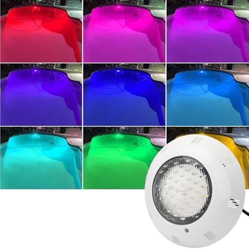 GOWENIC AC12V LED Pool Lights, IP68 Submersible Underwater Lights, Wall Mounted Landscape Swimming Pool Light (Warm White 9W) - Image 2
