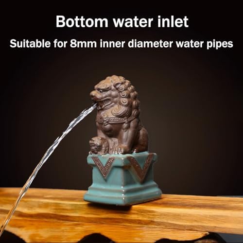 Animal Pond Spitters, Ceramic Spitter Fountain, Spitters for Small Ponds, Unique Garden Water Feature with Water Pump, for Balcony, Courtyard and Home Office - Image 3
