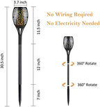 96 LED 3-Lighting Modes Solar Torch Light Dancing Flickering Flame Lamp (2 Pack) - Image 5