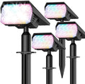 Solar Color Changing RGB Lights IP65 Waterproof, 56 LED 8 Lighting Modes Solar Spotlights, Landscape Lights for Yard Garden Pathway Holiday Decor, 4 Pack (Multicolor) by ShineSeed
