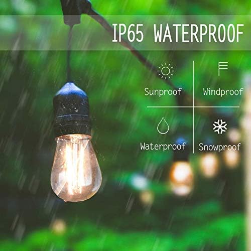 Svater 96 FT Outdoor String Lights 2W, Patio Light for Outside Waterproof - Image 3