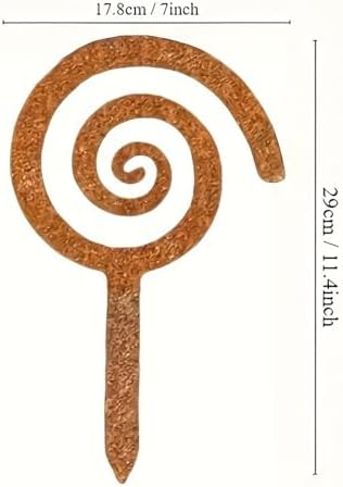 Vintage Spiral Garden Stake Set (2/3/5 pcs) - Rustic Metal Lawn Decor with Elegant Outdoor Decoration, Sturdy Ground Insertion for Farm, Patio, Wedding, Easy Installation(5PCS) - Image 3