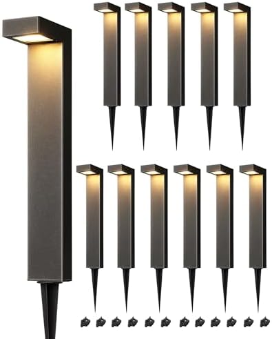 EDISHINE Low Voltage Pathway Light Wired, Outdoor Landscape Lighting 12pack by EDISHINE
