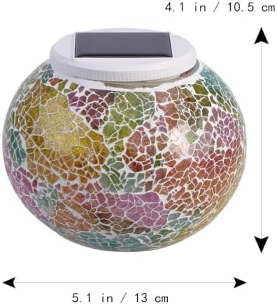 Garneck Solar Powered Glass Ball Waterproof LED Garden Light Color Changing - Image 2