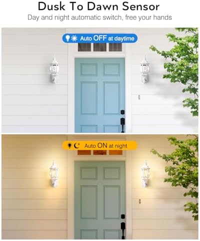 VIANIS 2 Pack Outdoor Sconce Lighting, White Exterior Wall Lights for House - Image 2