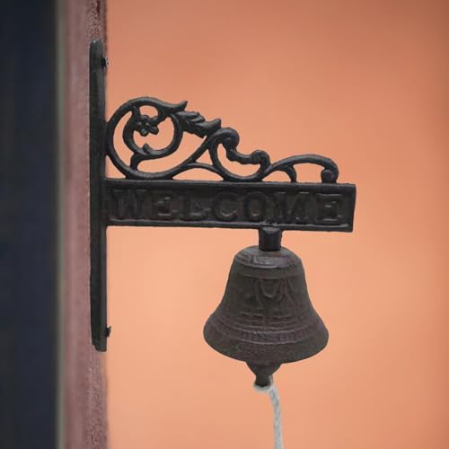 Cast Iron Bell For Outdoor Vintage Cast Iron Dinner Bell As Entry Door Bell - Image 3