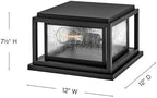 Hinkley Republic Small Pier Mount Lantern, Low Voltage Black - Image 2