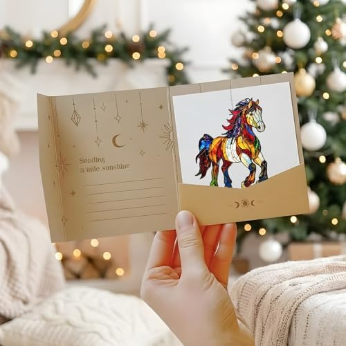 Mystical Horse Acrylic Suncatcher 8 Inches, Halloween Decoration Indoor Outdoor, Bedroom Porch Decor, Stained Glass Effect Window Hanging, Spiritual Horse Ornament, Horse Lover Gift for Her - Image 5
