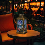 Solar Hanging Lantern Mystical Snow Mountain Lake Landscape Frozen Cave Cosmic Sky Vibrant Waterproof LED Lights Decor Patio Yard Lawn Porch Lamp, Birthday Gift for Mom Women Garden Outdoor Decor - Image 7