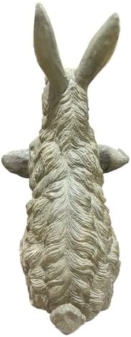 Magnesium Oxide Bunny Statue Holding Decor Hand-Painted Rabbit Sculpture Garden Lawn Ornament - Image 5