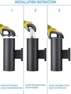 LEONLITE 2-Pack 12" Outdoor Cylinder Wall Light, Up and Down, E26 Base - Image 6