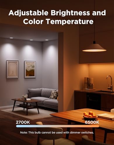 Govee BR30 Smart Light Bulbs 850 LM, RGBWW E26 Base 4 Pack - Image 3