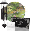 32" Deep Tone Wind Chimes for Outside, Tuned C Major Aluminum Wind Chime with Gift Envelope, Sympathy Memorial Wind Chime for Garden Patio Porch Decor, Heart Design, Black by Unknown