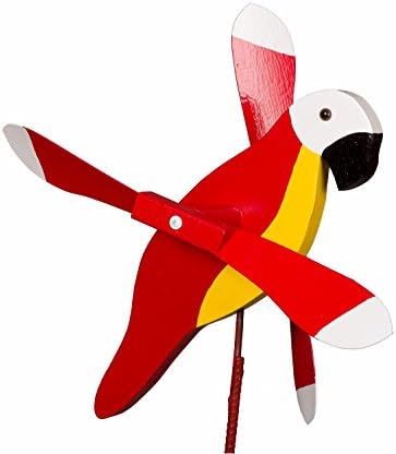 Whirlybird Red Parrot Lawn Decoration Amish-made by Dress+The+Yard