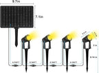 ZYAN Solar Landscape Spotlights, Separate Panels and USB-C Powered 10800mAh Auto On Off Dusk to Dawn, Outdoor IP65 Waterproof Spotlights, Warm White for Yard Path Patio (8 Pack) - Image 7