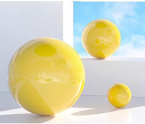 25cm/10 inch Garden Sphere Mirror Gazing Ball,Yellow Stainless Steel Polished Reflective Smooth Hollow Globe Ball,Durable Colorful and Shiny Decorations Addition to Garden Patio Yard Home - Image 2