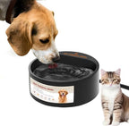 NAMSAN Heated Water Bowl for Outdoor Cats, 2.2L Heated Dog Bowl, Provides Drinkable Water in Winter, Heated Pet Drinker for Chickens Rabbits Birds Bath, Livestock Thermal Watering Trough, Black by Namsan