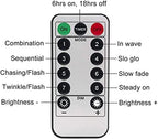VOOKRY 2 Pack Battery Operated Fairy Lights with Timer, Waterproof Waterfall Flash Lights 8 Modes 10 Strands 200 LEDs Hanging Vine String Lights with Remote for Outdoor DIY Watering Can Lights - Image 4
