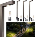 Gardenreet Brass Low Voltage L-Shaped Path Light, Bronze, G4, 3CCT, 4Pack by Gardenreet