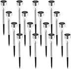 SOLPEX 24 Pack Solar Lights Outdoor, Stainless Steel Solar Pathway Lights by Solpex